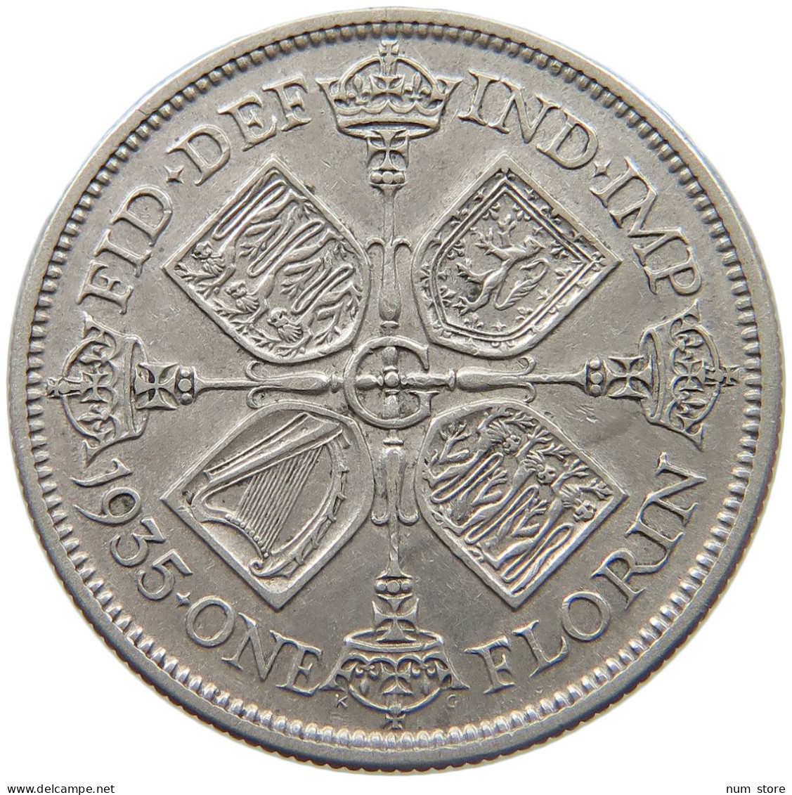 GREAT BRITAIN FLORIN 1935 GEORGE V. (1910-1936) #MA 023345 - J. 1 Florin / 2 Shillings