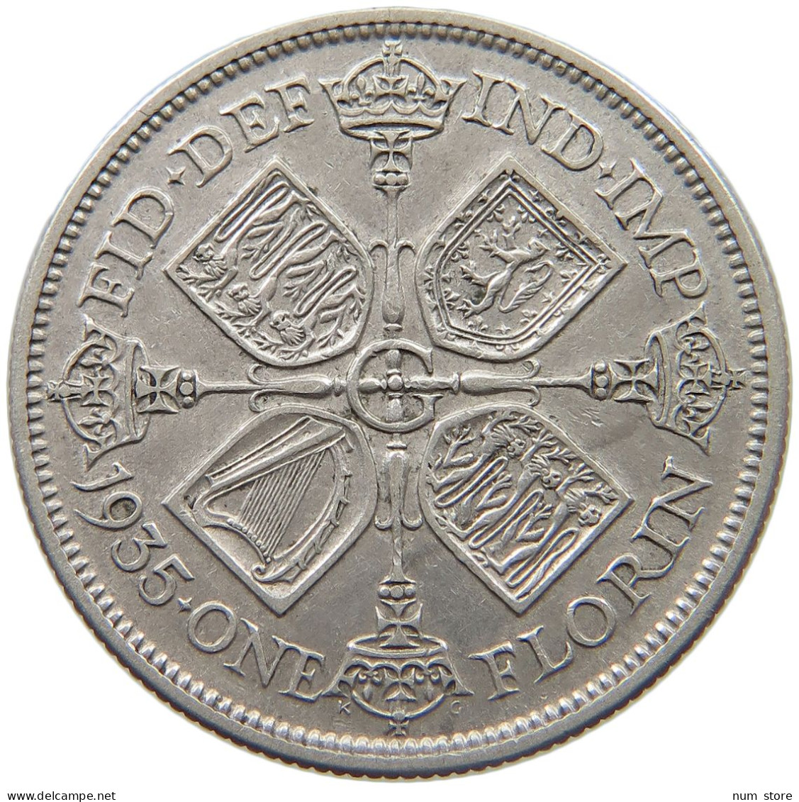 GREAT BRITAIN FLORIN 1935 GEORGE V. (1910-1936) #MA 023345 - J. 1 Florin / 2 Schillings