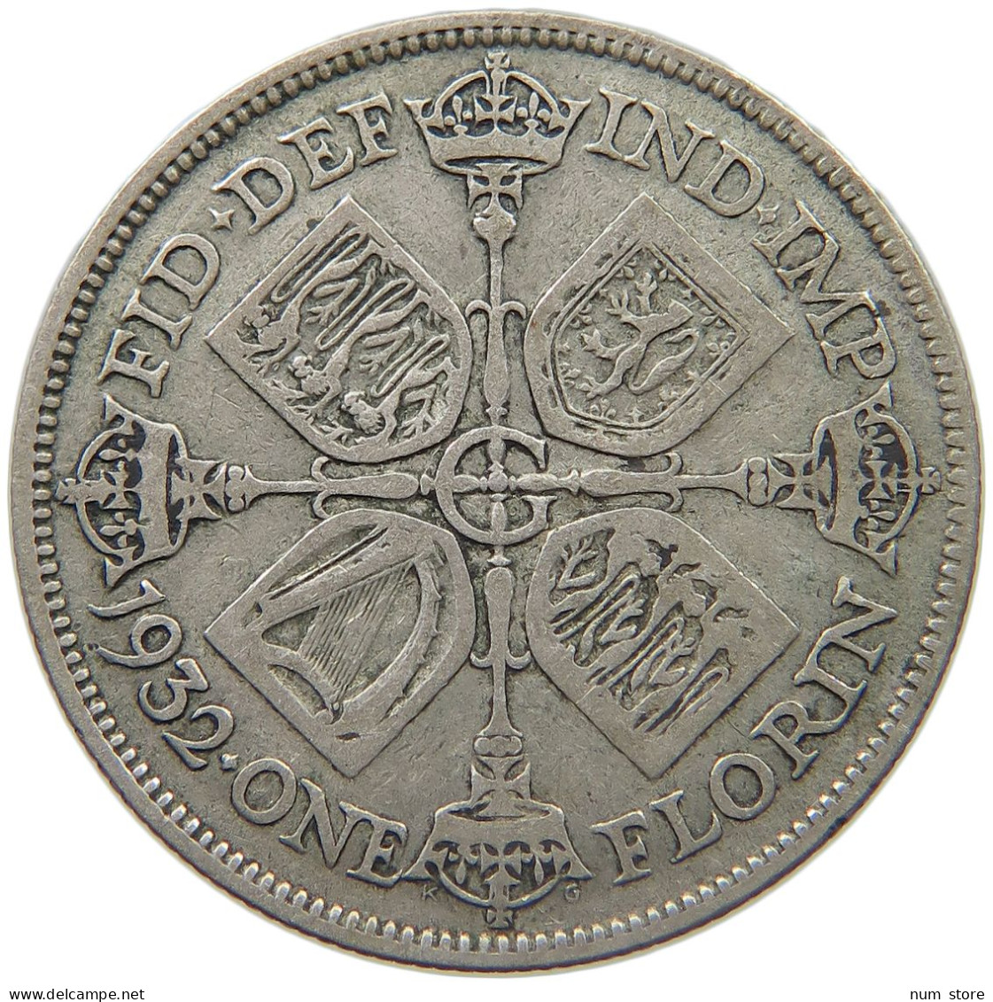 GREAT BRITAIN FLORIN 1932 GEORGE V. (1910-1936) #MA 023346 - J. 1 Florin / 2 Shillings