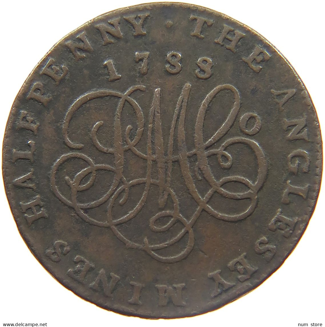 GREAT BRITAIN HALFPENNY 1788 ANGLESEY #MA 023071 - I. 1/2 Crown