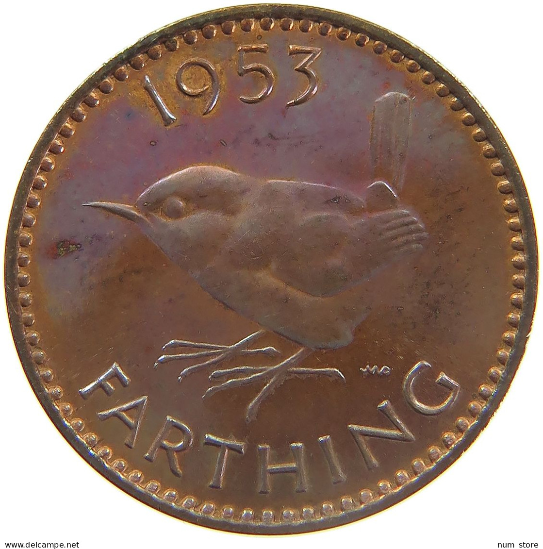 GREAT BRITAIN FARTHING 1953 ELISABETH II. (1952-) #MA 023379 - B. 1 Farthing