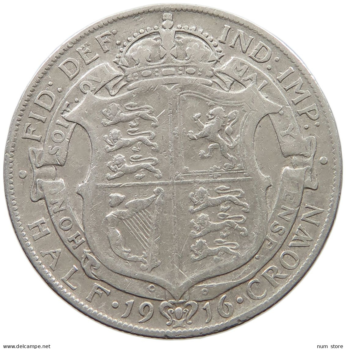 GREAT BRITAIN HALFCROWN 1916 GEORGE V. (1910-1936) #MA 023334 - K. 1/2 Crown