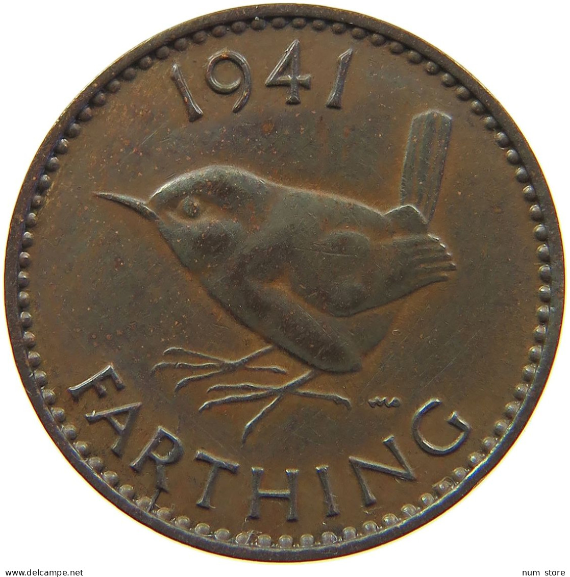 GREAT BRITAIN FARTHING 1941 GEORGE VI. (1936-1952) #MA 067837 - B. 1 Farthing