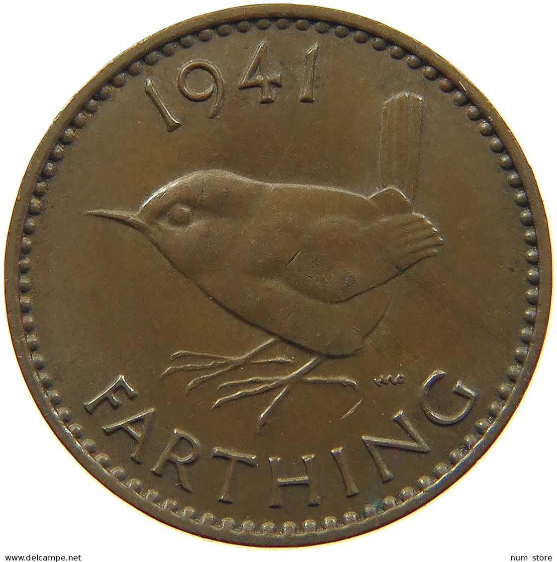 GREAT BRITAIN FARTHING 1941 GEORGE VI. (1936-1952) #MA 100870 - B. 1 Farthing