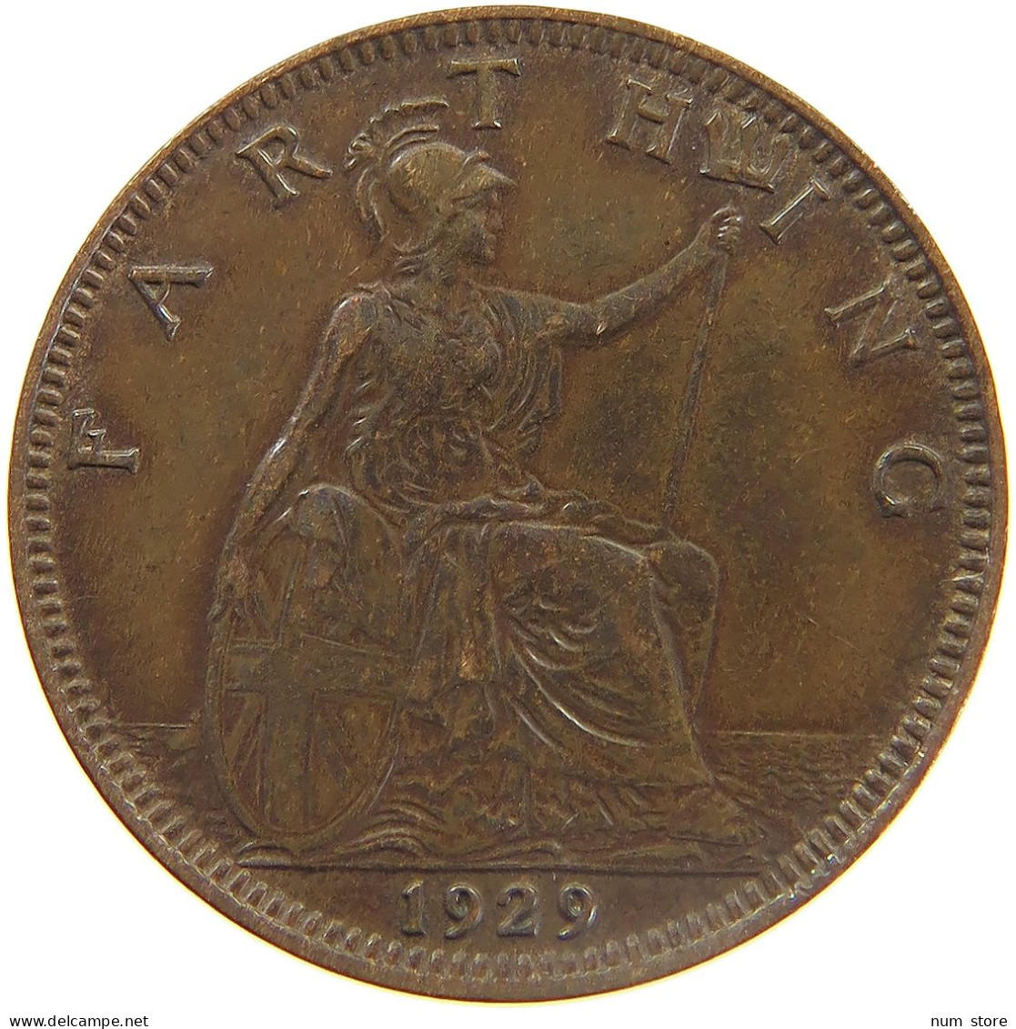 GREAT BRITAIN FARTHING 1929 GEORGE V. (1910-1936) #MA 023330 - B. 1 Farthing