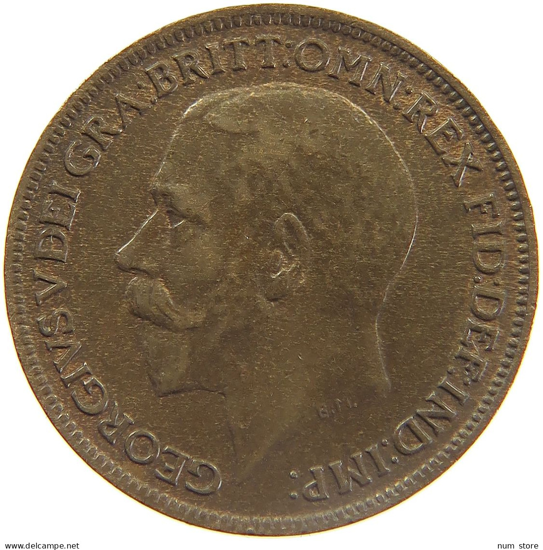 GREAT BRITAIN FARTHING 1919 GEORGE V. (1910-1936) #MA 023329 - B. 1 Farthing