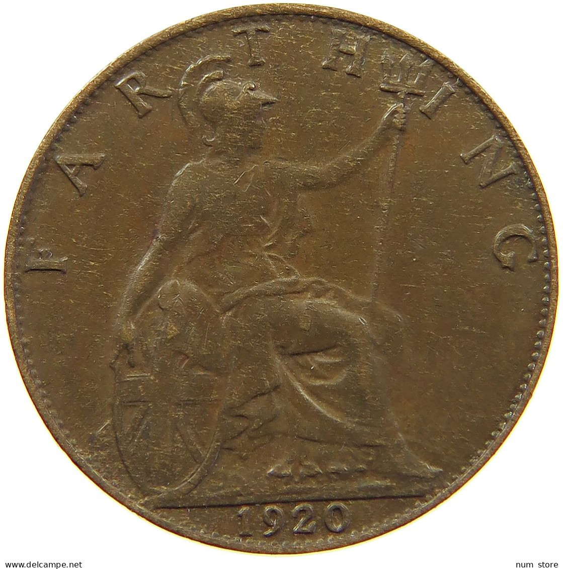 GREAT BRITAIN FARTHING 1920 GEORGE V. (1910-1936) #MA 100852 - B. 1 Farthing