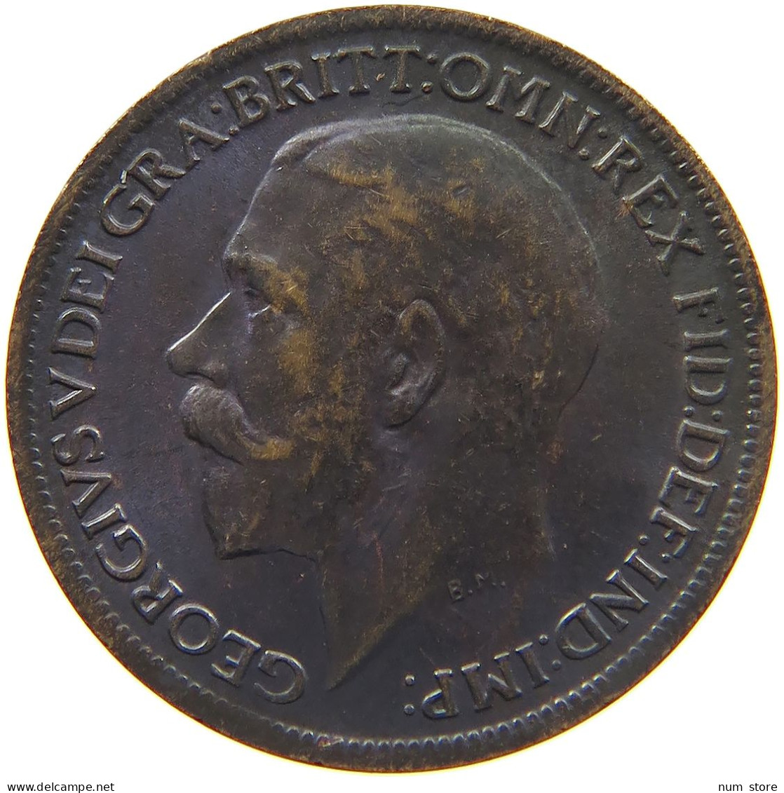 GREAT BRITAIN FARTHING 1917 GEORGE V. (1910-1936) #MA 022589 - B. 1 Farthing