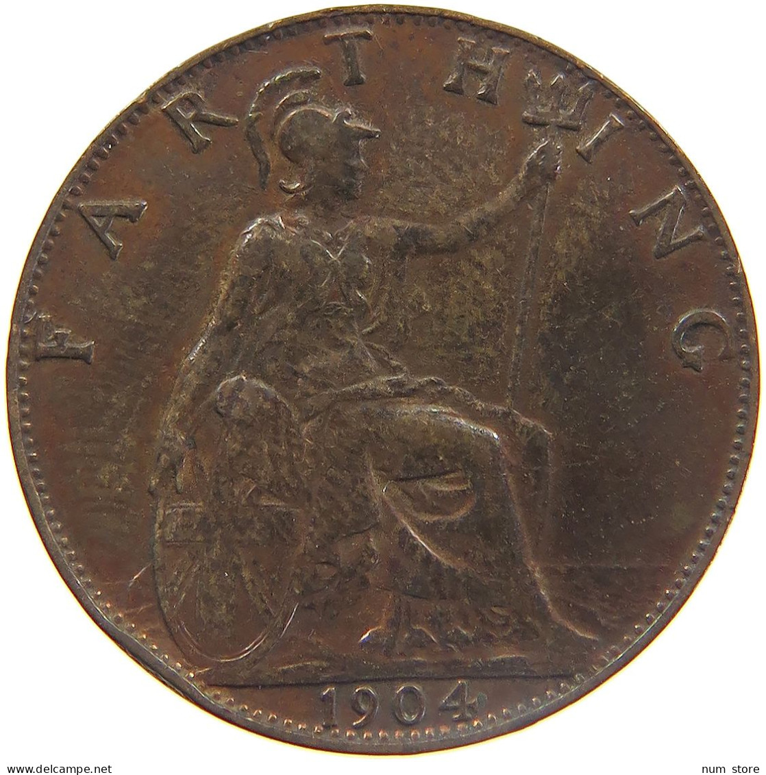 GREAT BRITAIN FARTHING 1904 EDWARD VII., 1901 - 1910 #MA 023399 - B. 1 Farthing