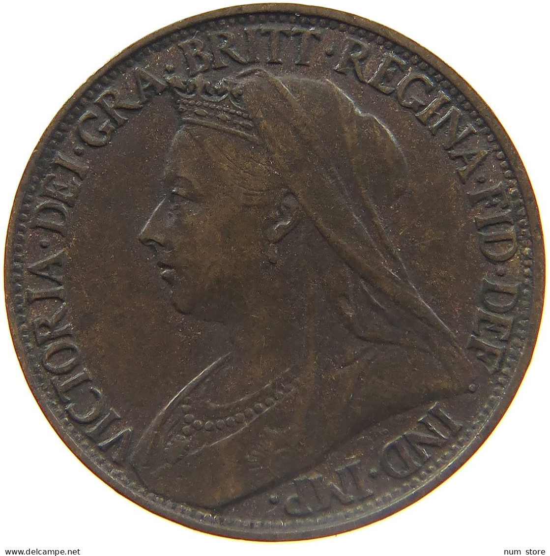 GREAT BRITAIN FARTHING 1897 VICTORIA 1837-1901 #MA 023301 - B. 1 Farthing