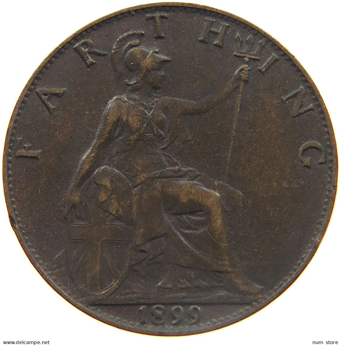 GREAT BRITAIN FARTHING 1897 VICTORIA 1837-1901 #MA 023301 - B. 1 Farthing