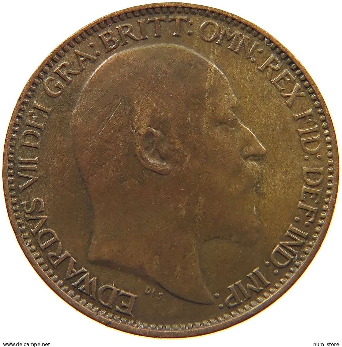 GREAT BRITAIN FARTHING 1902 EDWARD VII., 1901 - 1910 #MA 100851 - B. 1 Farthing