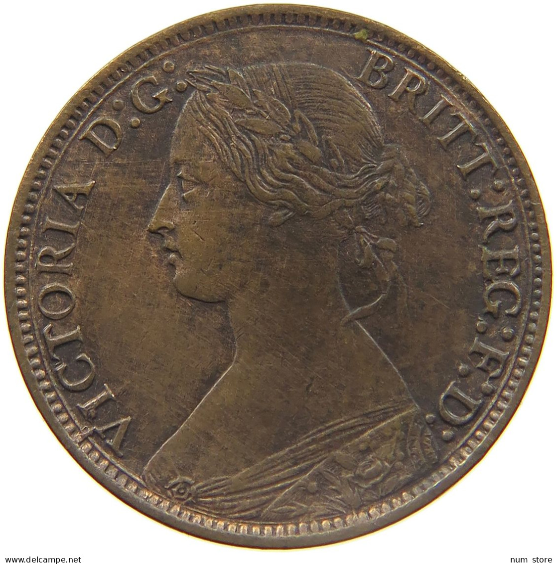 GREAT BRITAIN FARTHING 1873 VICTORIA 1837-1901 #MA 022984 - B. 1 Farthing