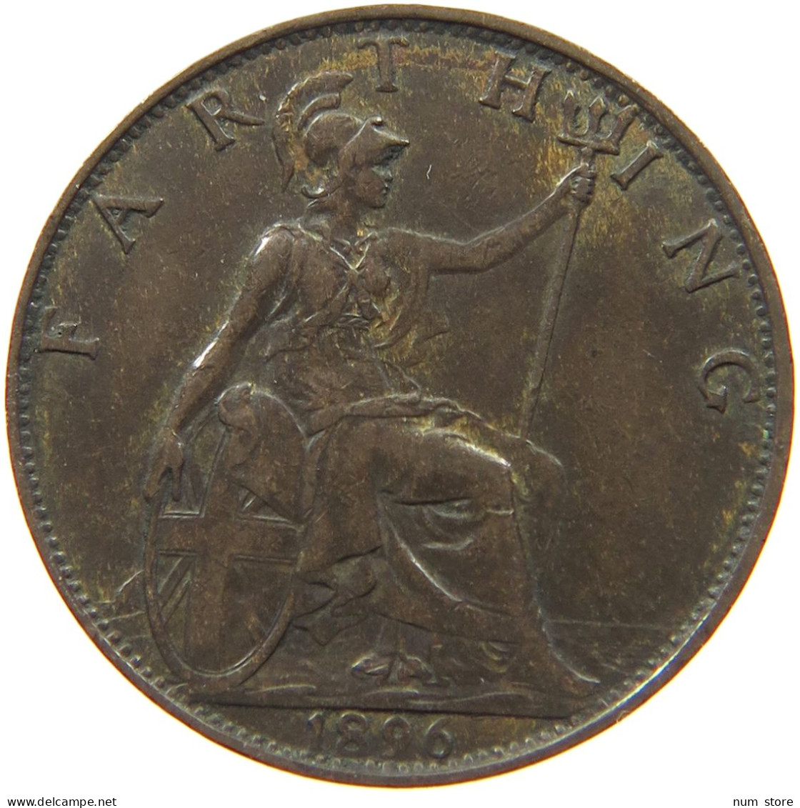 GREAT BRITAIN FARTHING 1896 VICTORIA (1837-1901) #MA 001722 - B. 1 Farthing