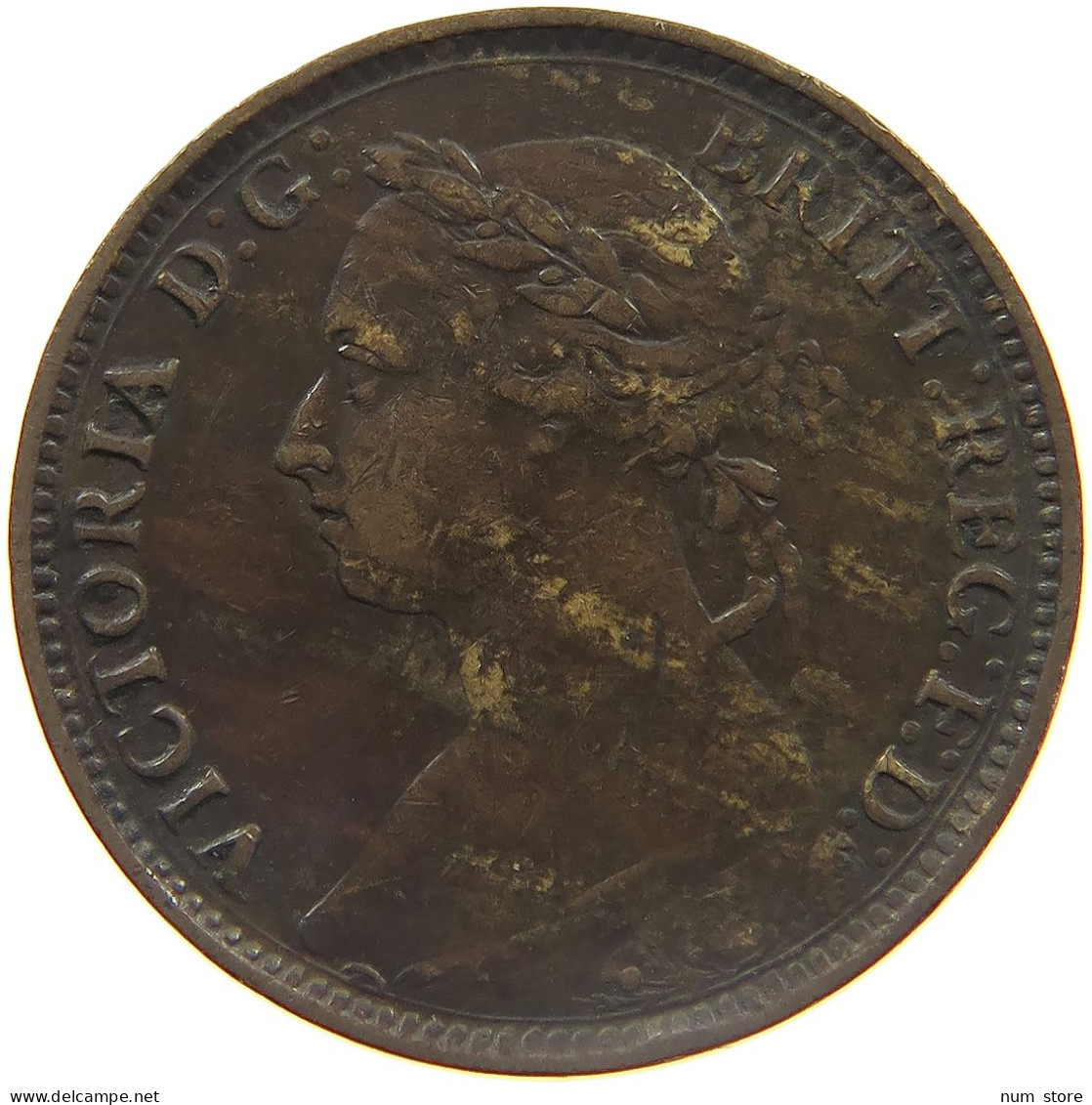 GREAT BRITAIN FARTHING 1885 VICTORIA 1837-1901 #MA 023297 - B. 1 Farthing