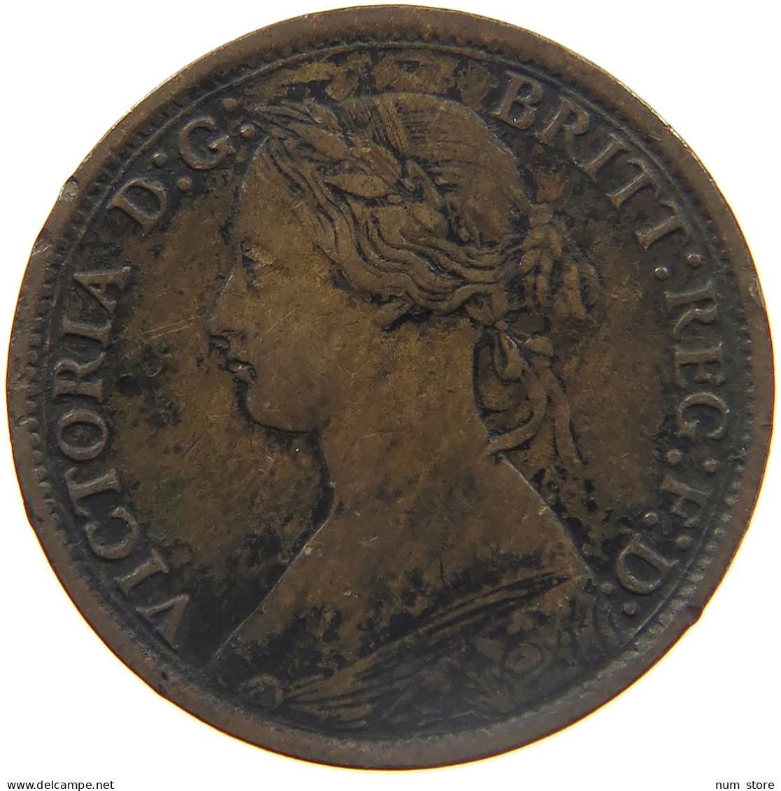 GREAT BRITAIN FARTHING 1868 VICTORIA 1837-1901 #MA 023299 - B. 1 Farthing