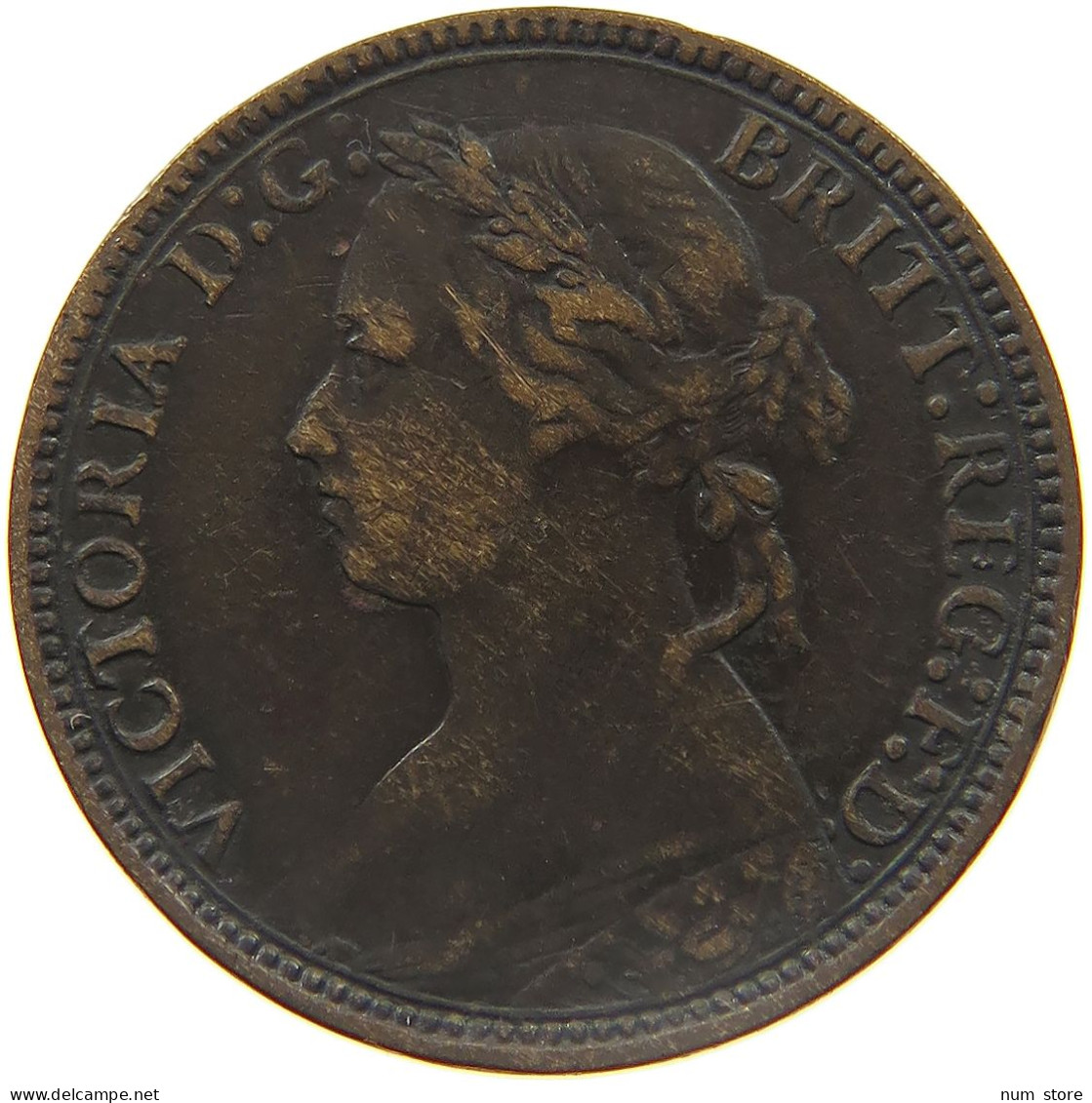 GREAT BRITAIN FARTHING 1875 H VICTORIA 1837-1901 #MA 022986 - B. 1 Farthing