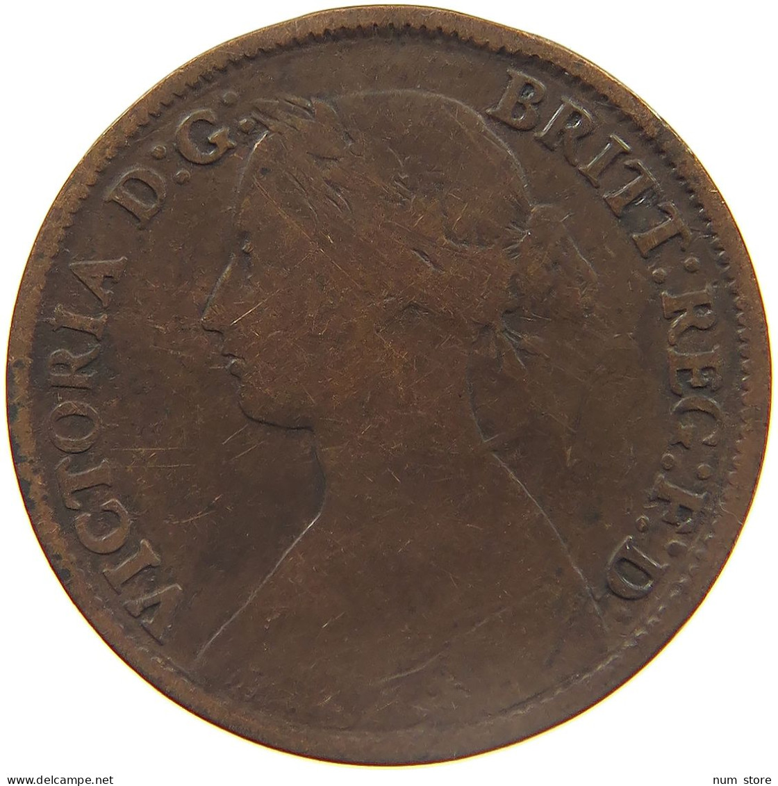 GREAT BRITAIN FARTHING 1861 VICTORIA 1837-1901 #MA 023300 - B. 1 Farthing