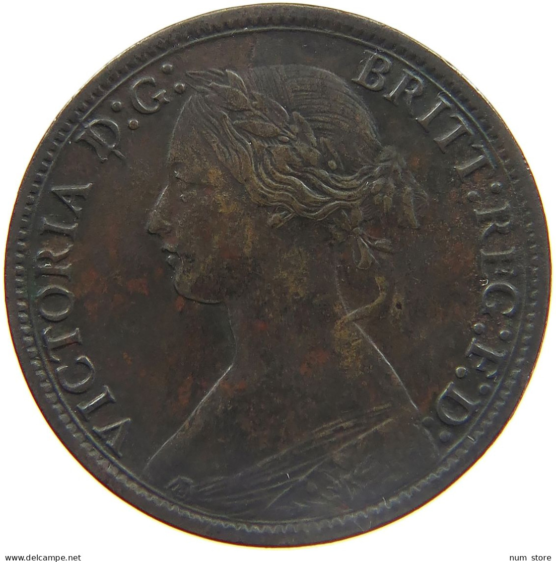 GREAT BRITAIN FARTHING 1866 VICTORIA 1837-1901 #MA 023296 - B. 1 Farthing