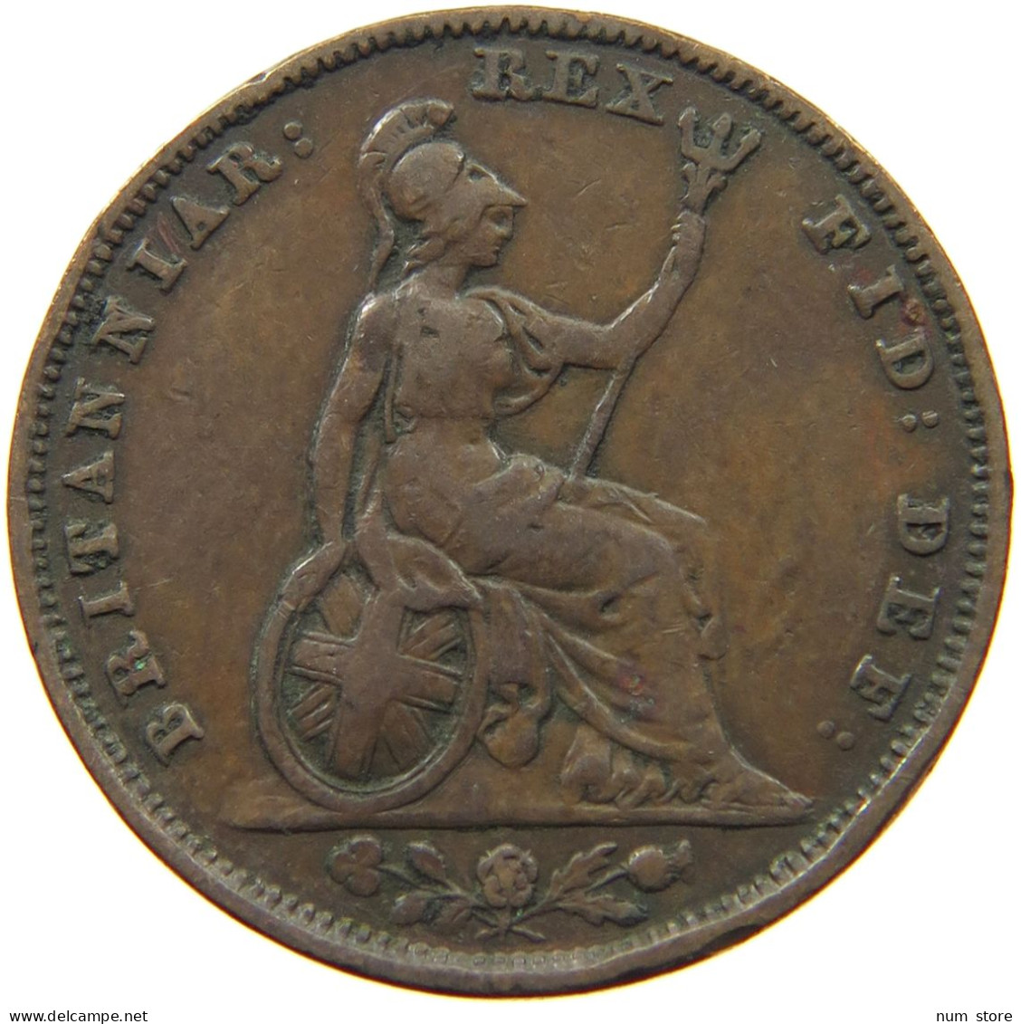 GREAT BRITAIN FARTHING 1834 WILLIAM IV. #MA 003233 - B. 1 Farthing