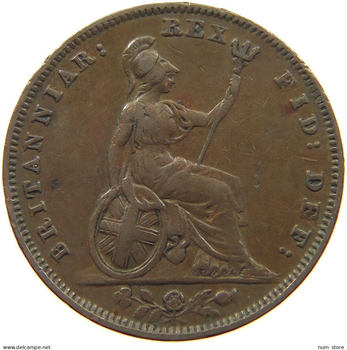 GREAT BRITAIN FARTHING 1834 WILLIAM IV. (1830-1837) #MA 021799 - B. 1 Farthing