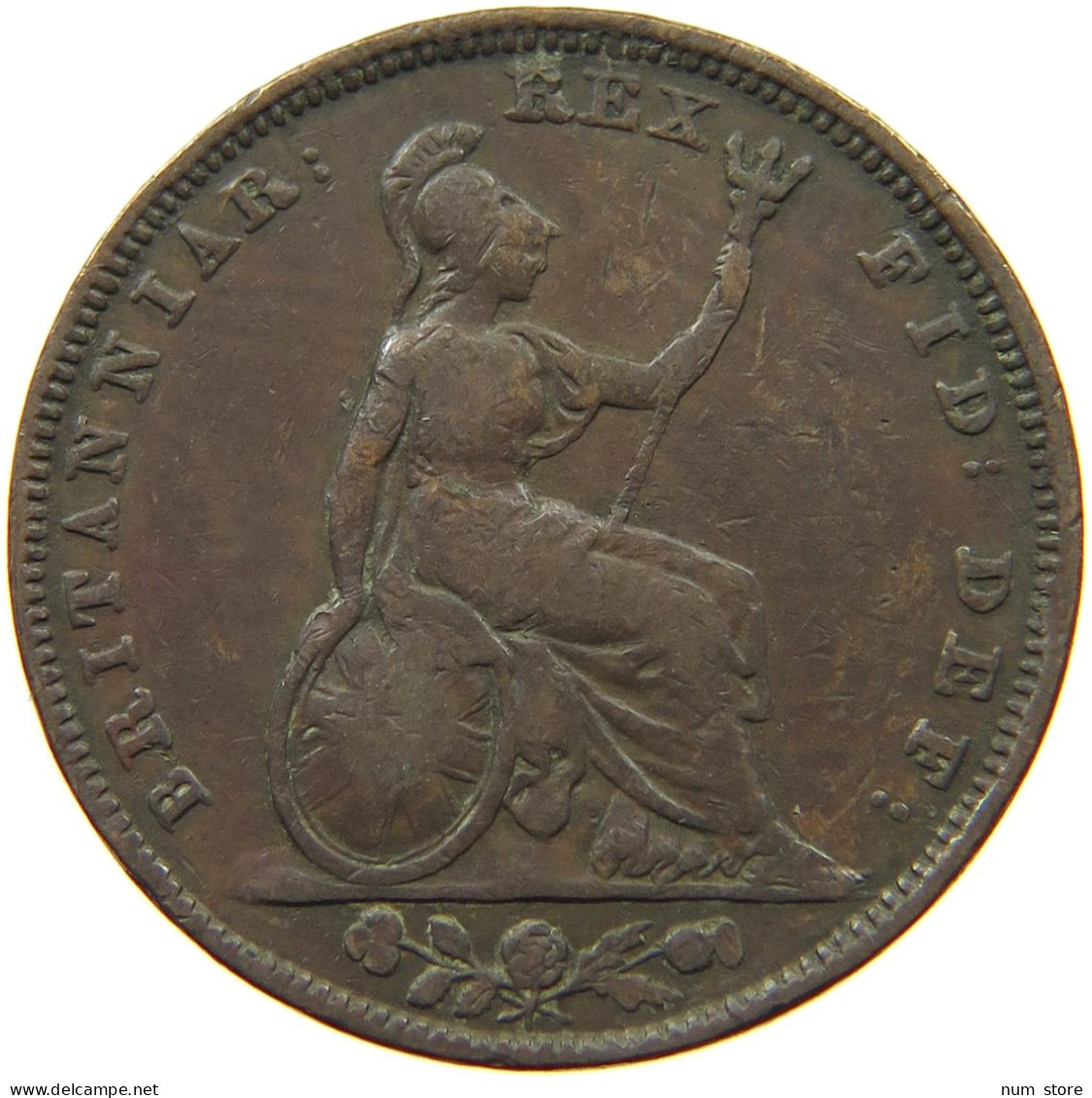 GREAT BRITAIN FARTHING 1834 WILLIAM IV. #MA 003232 - B. 1 Farthing