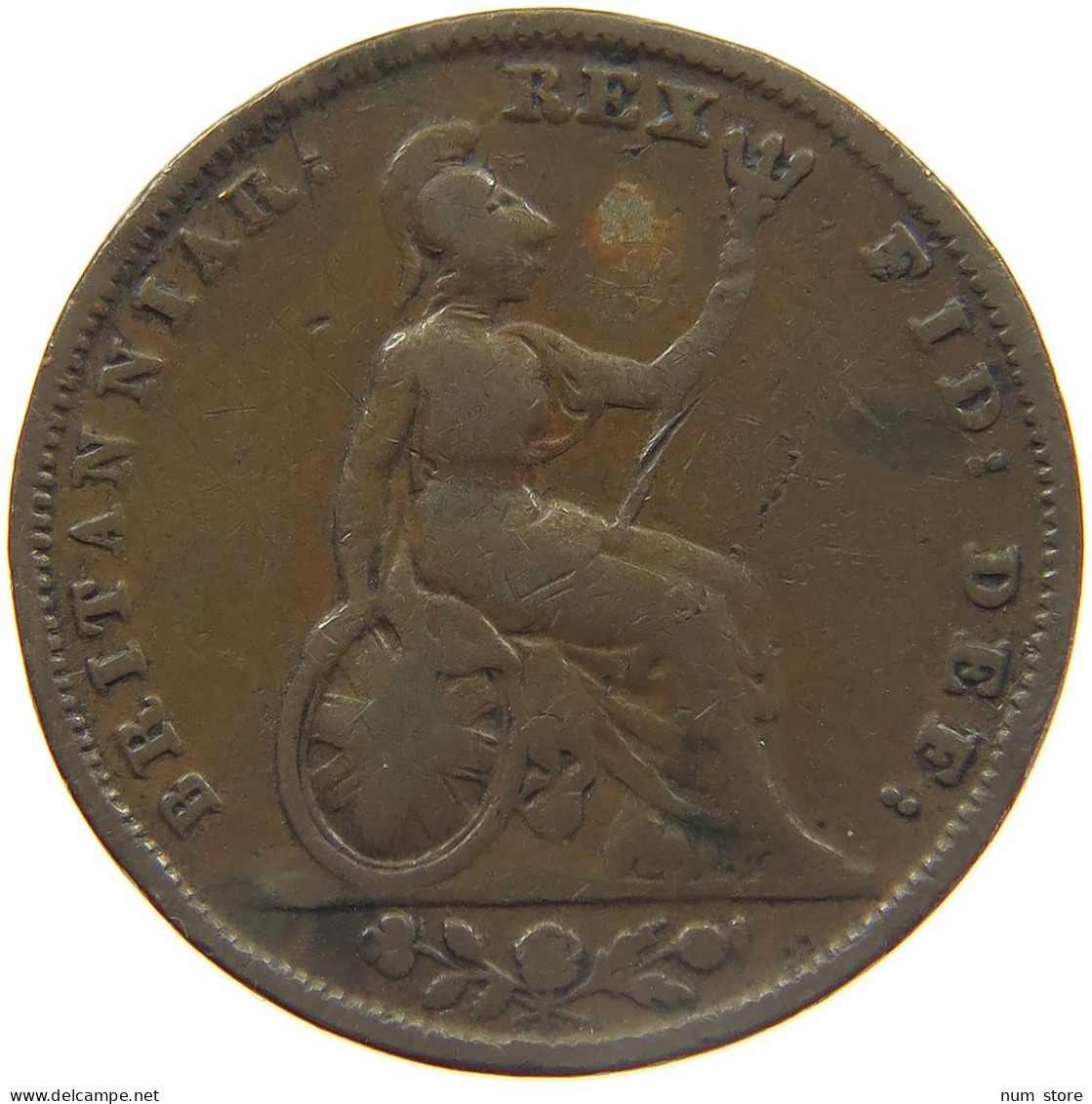 GREAT BRITAIN FARTHING 1828 GEORGE IV. (1820-1830) #MA 023407 - B. 1 Farthing