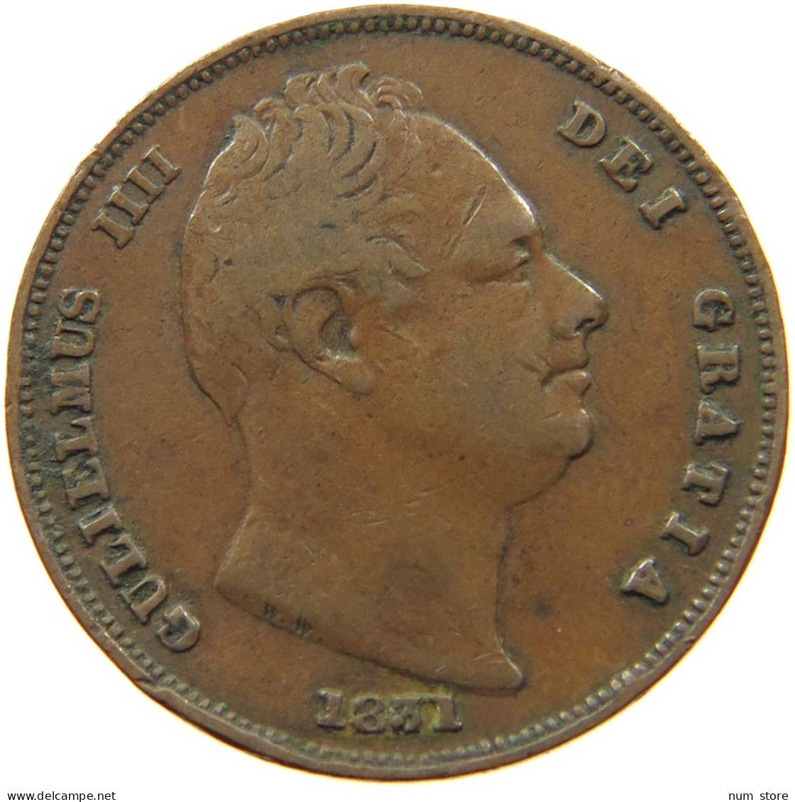 GREAT BRITAIN FARTHING 1831 WILLIAM IV. #MA 003234 - B. 1 Farthing