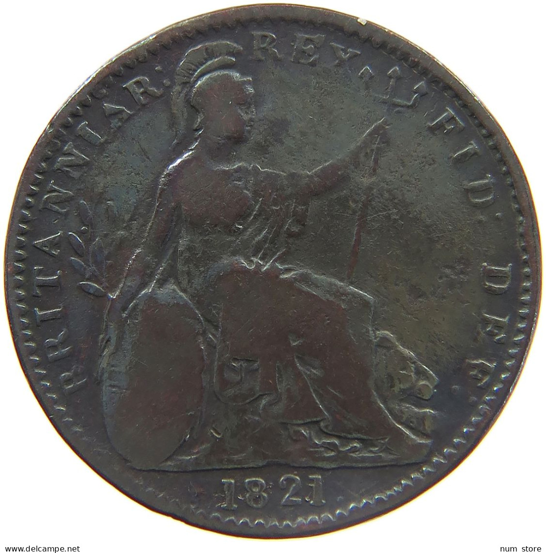 GREAT BRITAIN FARTHING 1822 GEORGE IV. (1820-1830) #MA 023404 - B. 1 Farthing