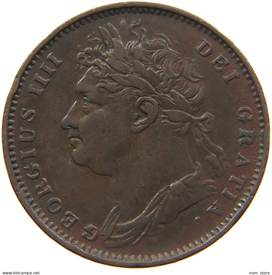 GREAT BRITAIN FARTHING 1822 GEORGE IV. (1820-1830) #MA 022494 - B. 1 Farthing