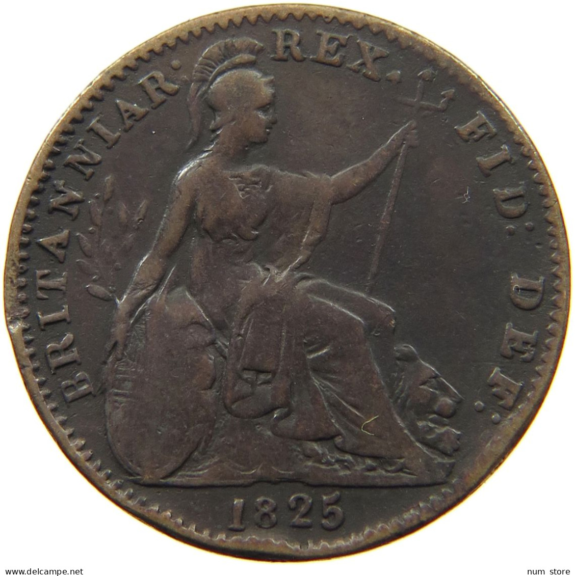 GREAT BRITAIN FARTHING 1825 GEORGE IV, 1820-1830. #MA 003237 - B. 1 Farthing