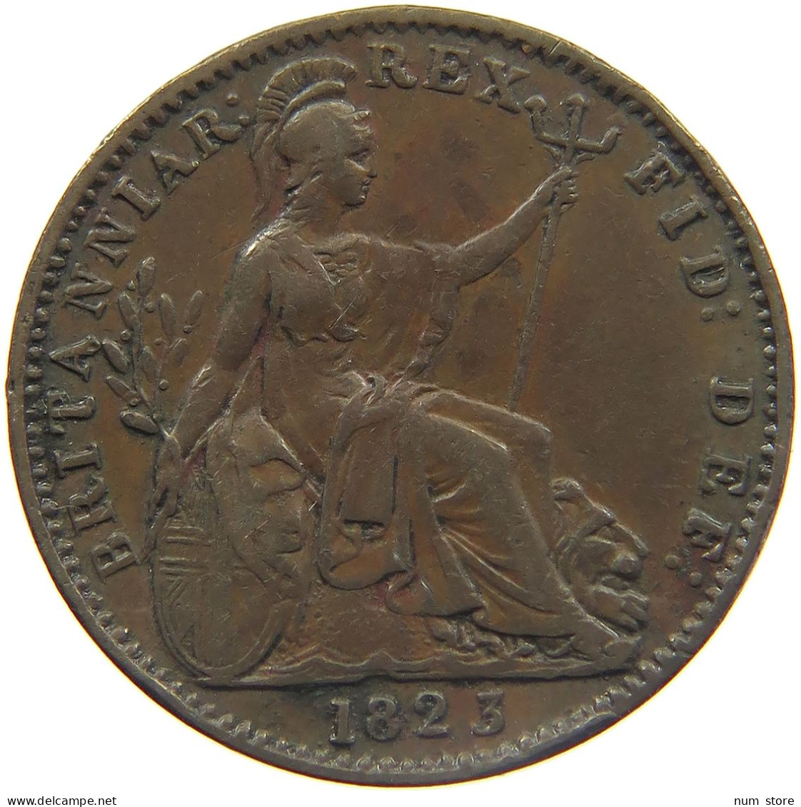 GREAT BRITAIN FARTHING 1823 GEORGE IV. (1820-1830) #MA 023408 - B. 1 Farthing