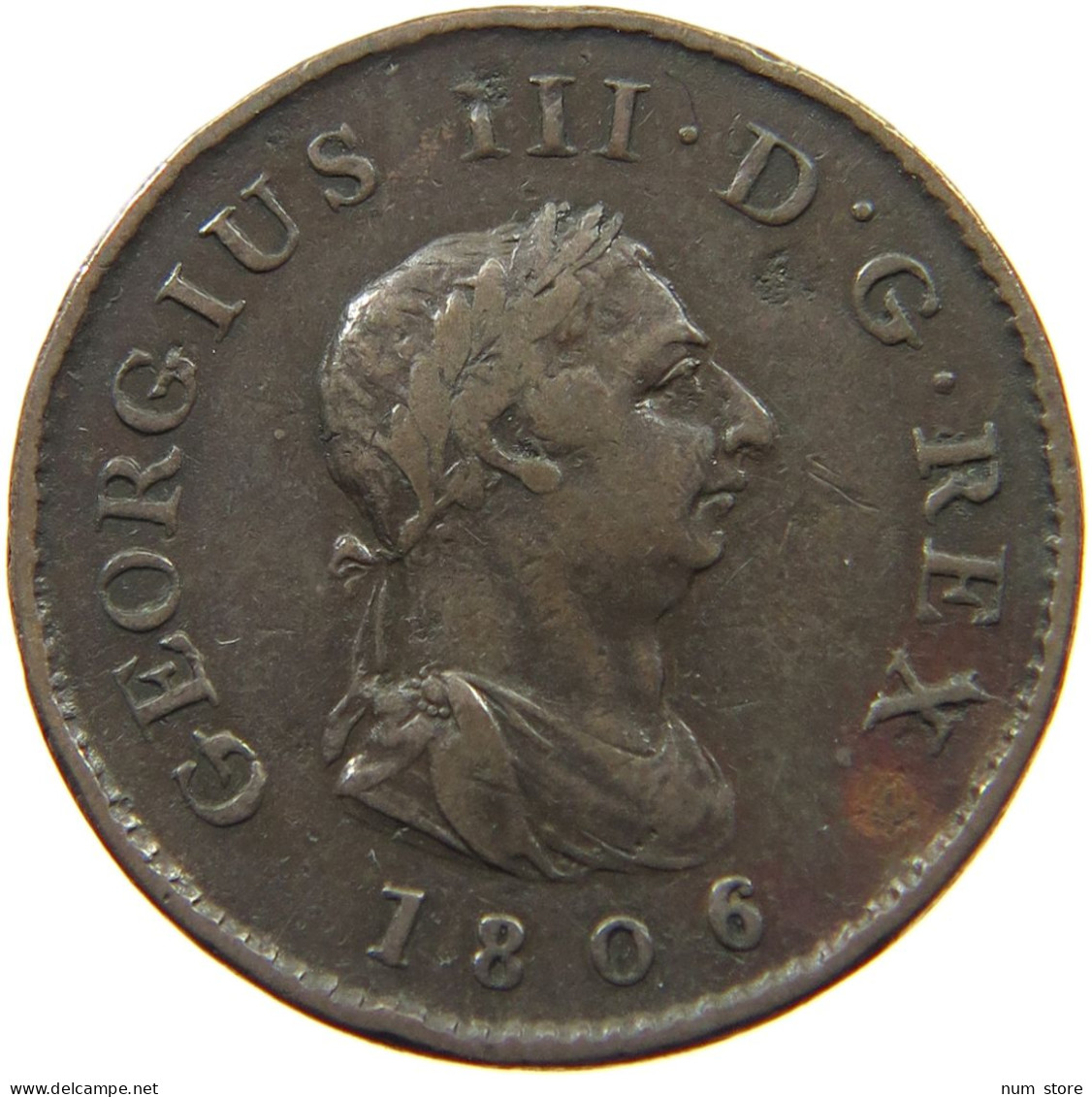 GREAT BRITAIN FARTHING 1806 GEORGE III. 1760-1820. #MA 003238 - A. 1 Farthing