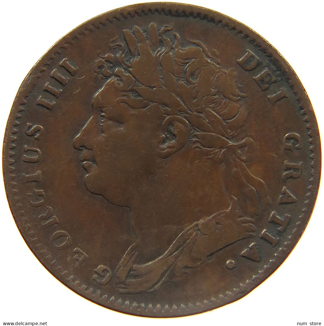 GREAT BRITAIN FARTHING 1822 GEORGE IV. (1820-1830) #MA 023405 - B. 1 Farthing