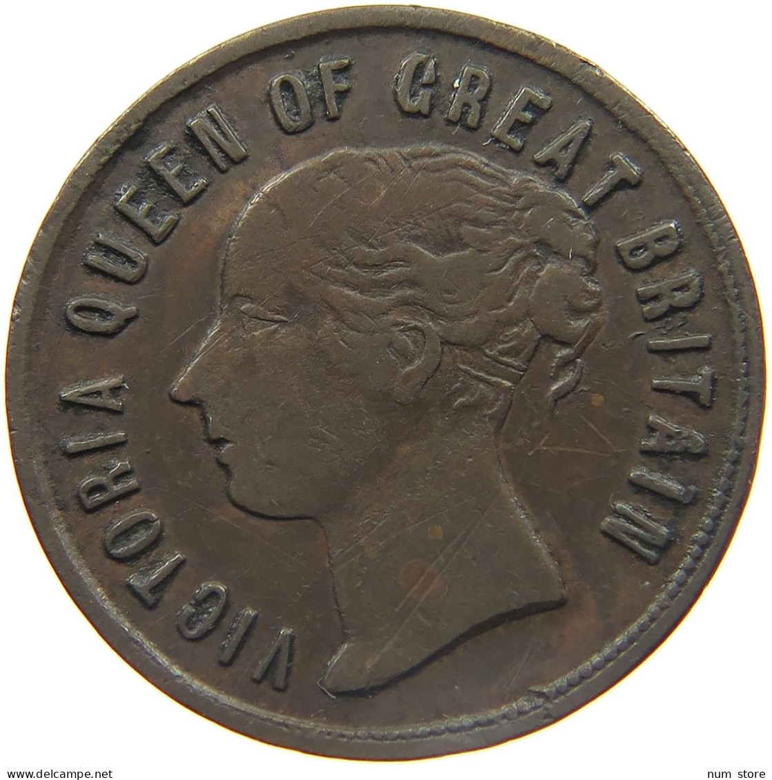GREAT BRITAIN FARTHING  T. HIGHFIELD GROCER TOBACCONIST NEWCASTLE, VICTORIA #MA 022981 - Other & Unclassified