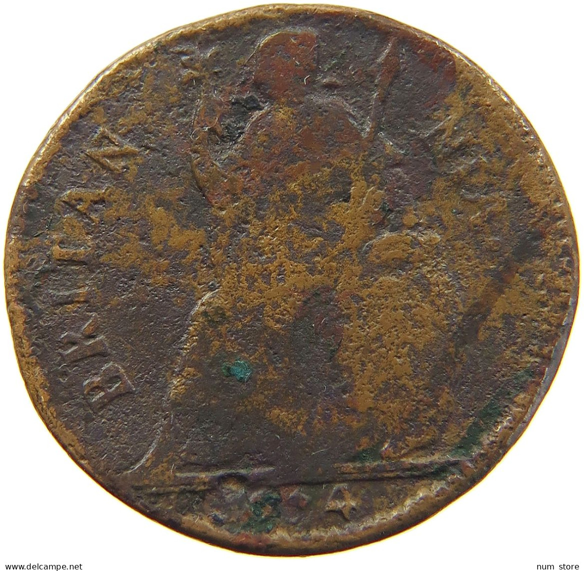 GREAT BRITAIN FARTHING 1674 CHARLES II., 1660 - 1685 #MA 101000 - A. 1 Farthing