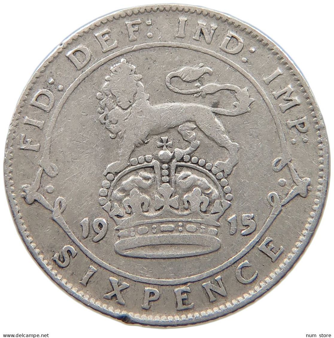 GREAT BRITAIN 6 SIXPENCE 1915 GEORGE V. (1910-1936) #MA 026013 - H. 6 Pence