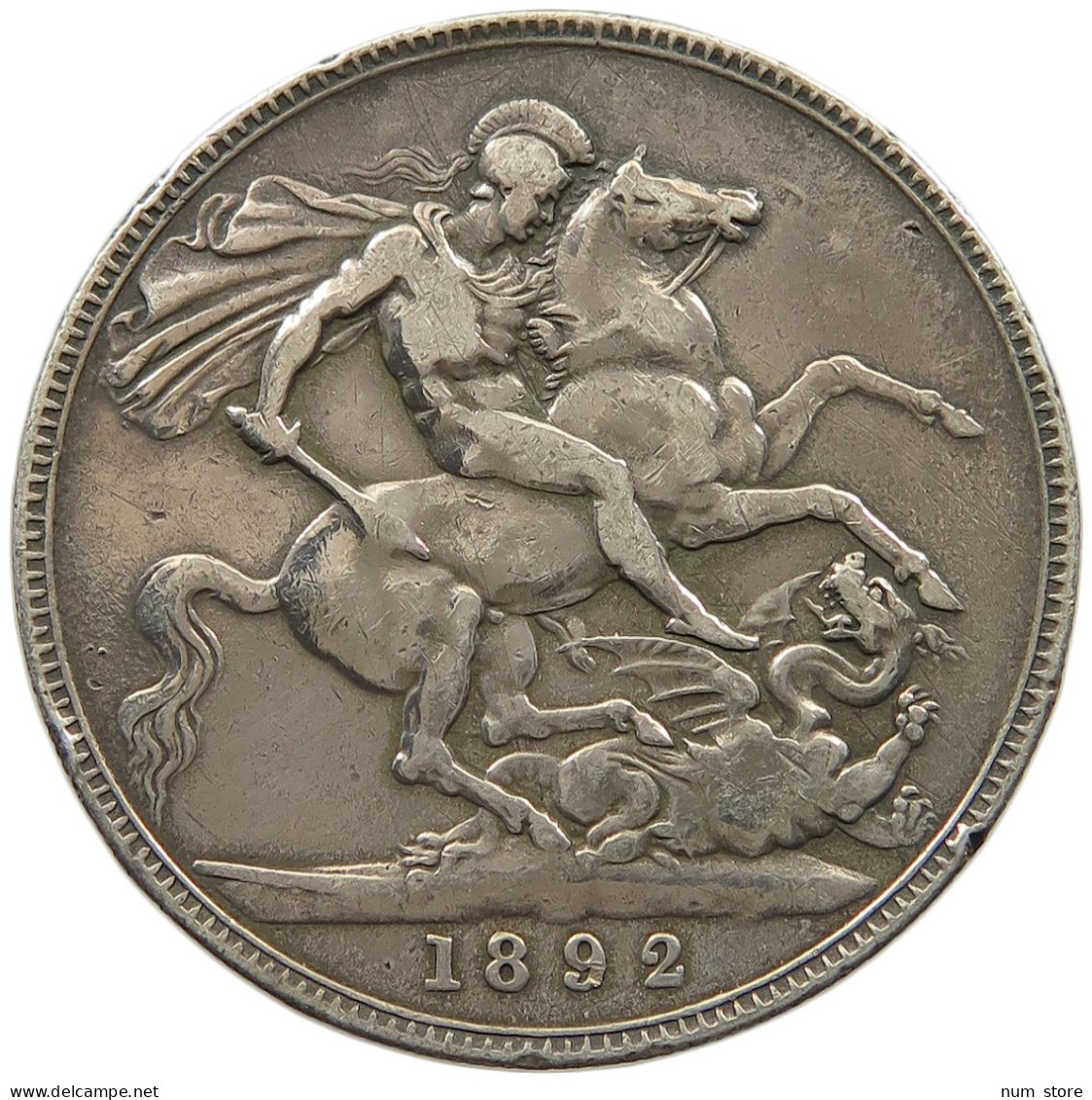 GREAT BRITAIN CROWN 1892 VICTORIA 1837-1901 #MA 022925 - M. 1 Crown