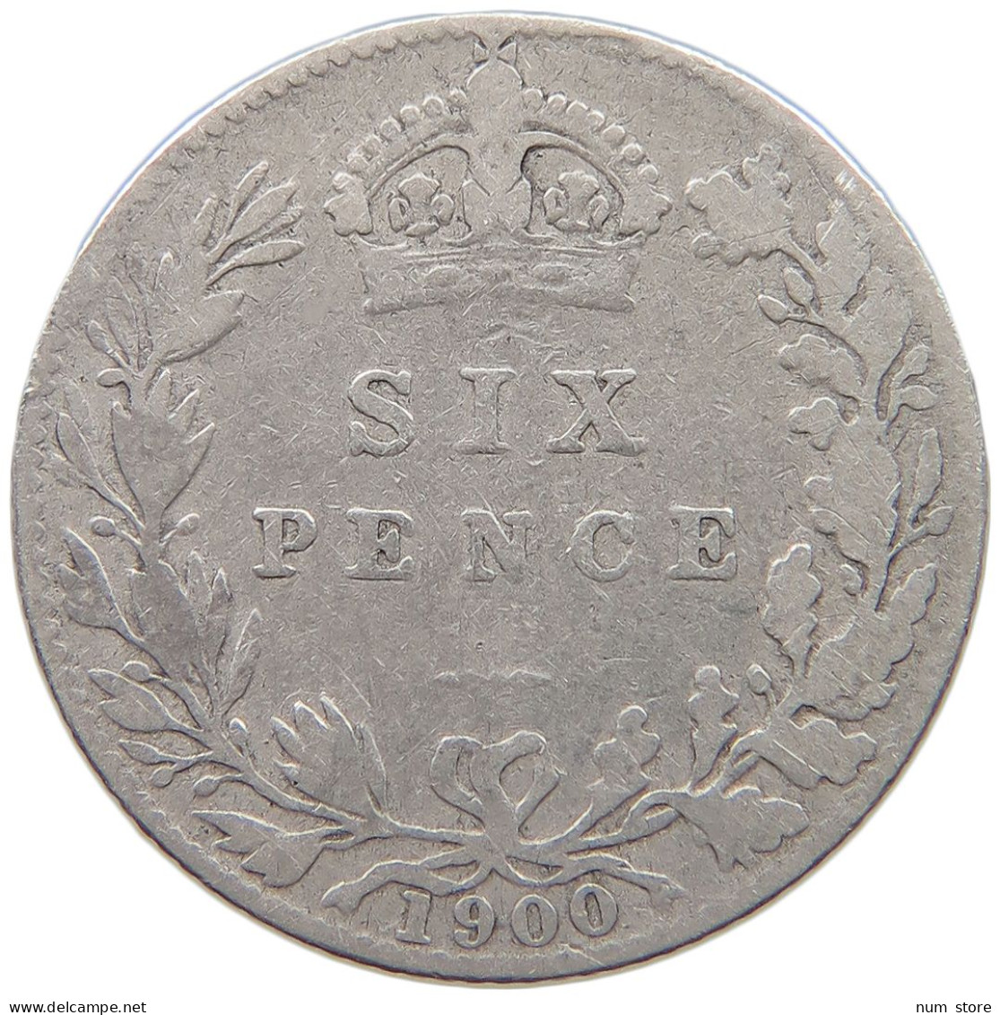 GREAT BRITAIN 6 SIXPENCE 1900 VICTORIA 1837-1901 #MA 026011 - H. 6 Pence