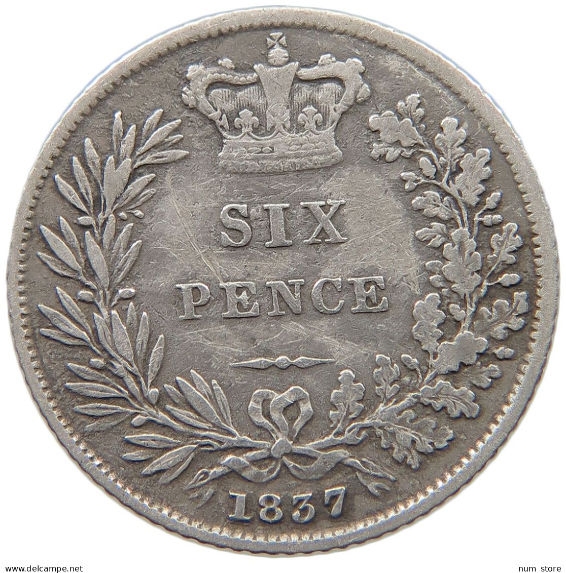 GREAT BRITAIN 6 SIXPENCE 1837 WILLIAM IV. (1830-1837) #MA 026012 - H. 6 Pence