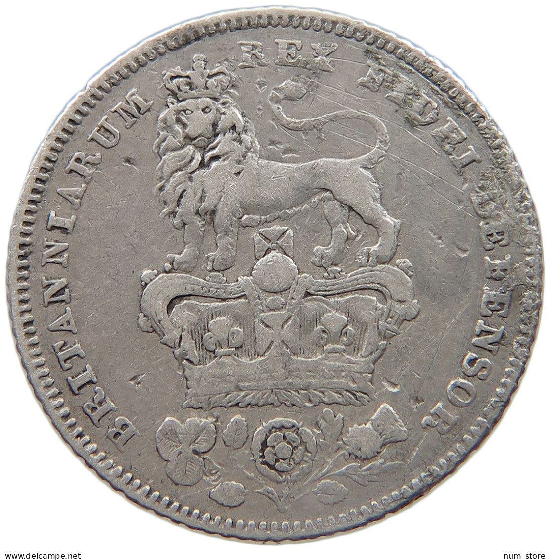 GREAT BRITAIN 6 SIXPENCE 1826 GEORGE IV. (1820-1830) #MA 026016 - H. 6 Pence