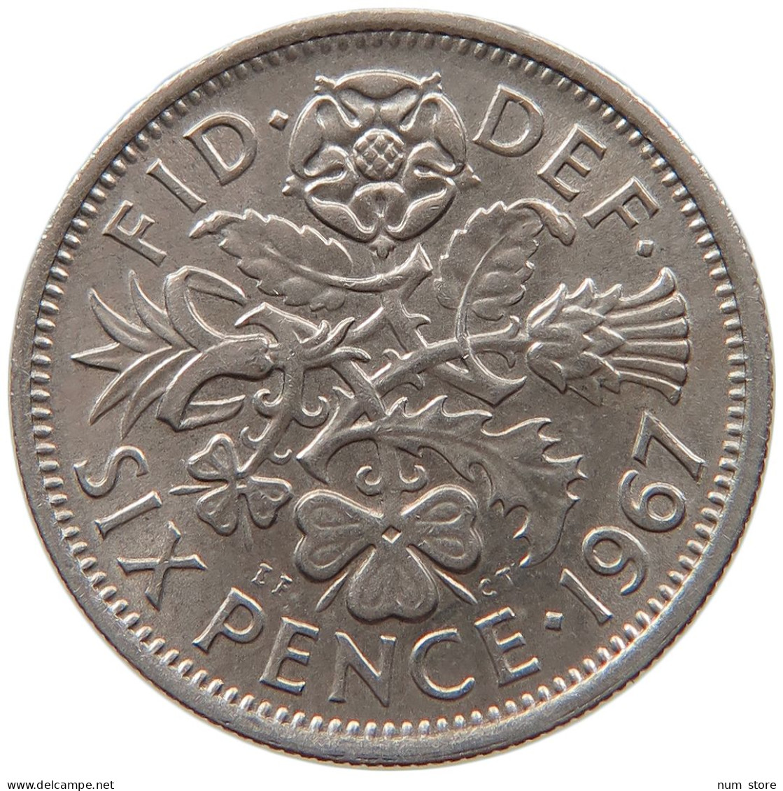 GREAT BRITAIN 6 PENCE 1967 ELIZABETH II. (1952-2022) #MA 073186 - H. 6 Pence