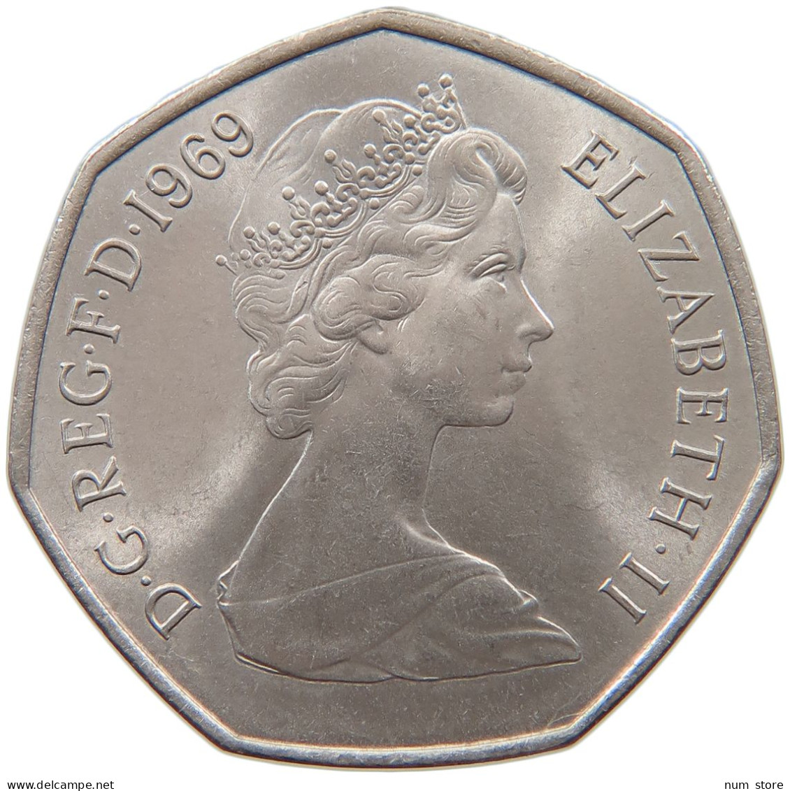 GREAT BRITAIN 50 PENCE 1969 ELIZABETH II. (1952-2022) #MA 099144 - 50 Pence