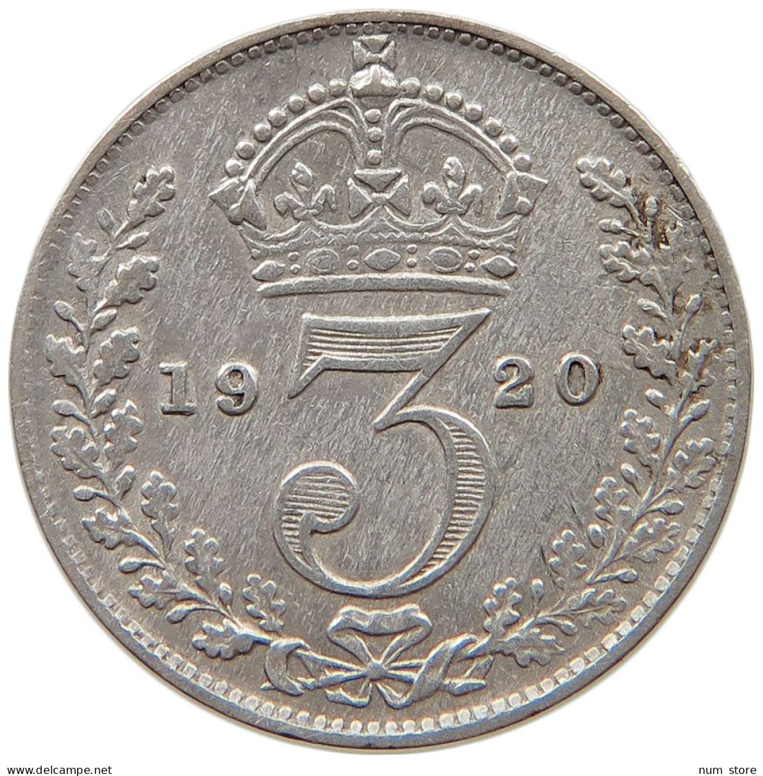 GREAT BRITAIN 3 PENCE 1920 GEORGE V. (1910-1936) #MA 105184 - F. 3 Pence