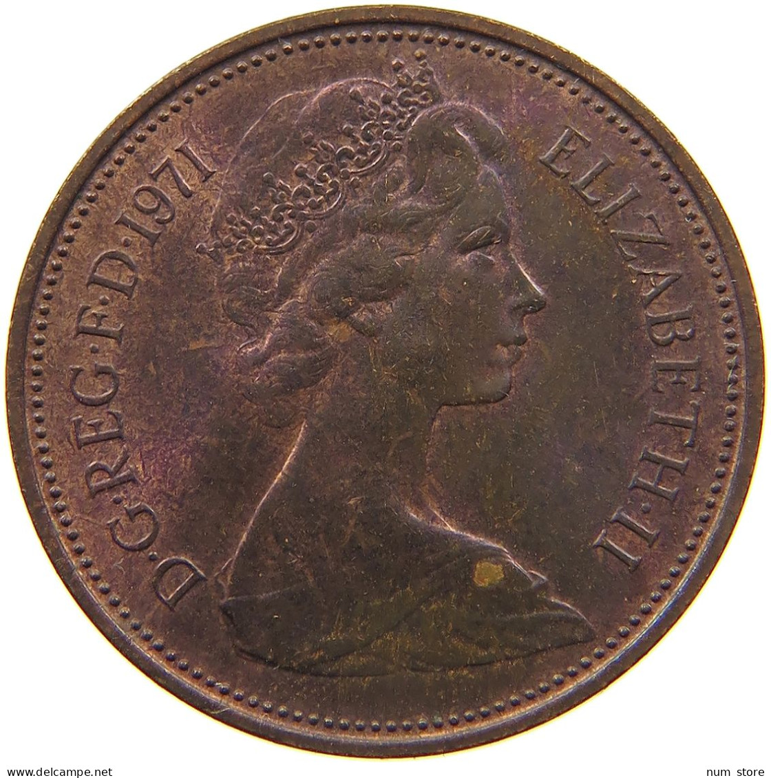 GREAT BRITAIN 2 NEW PENCE 1971 ELIZABETH II. (1952-2022) #MA 101078 - E. 2 Pence