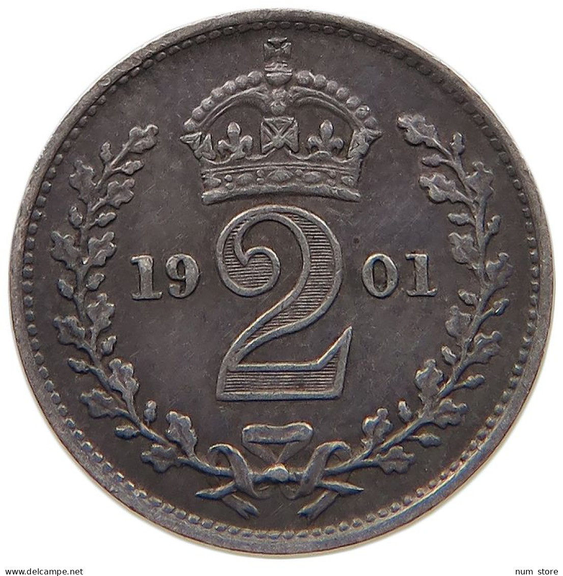 GREAT BRITAIN 2 PENCE 1901 VICTORIA 1837-1901 MAUNDY #MA 104126 - E. 1 1/2 - 2 Pence