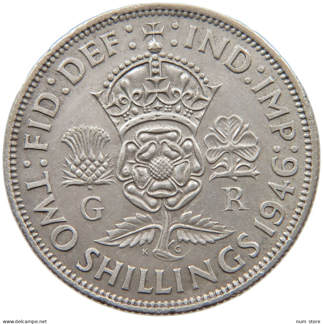 GREAT BRITAIN 2 SHILLINGS 1946 GEORGE VI. (1936-1952) #MA 025923 - E. 2 Pence