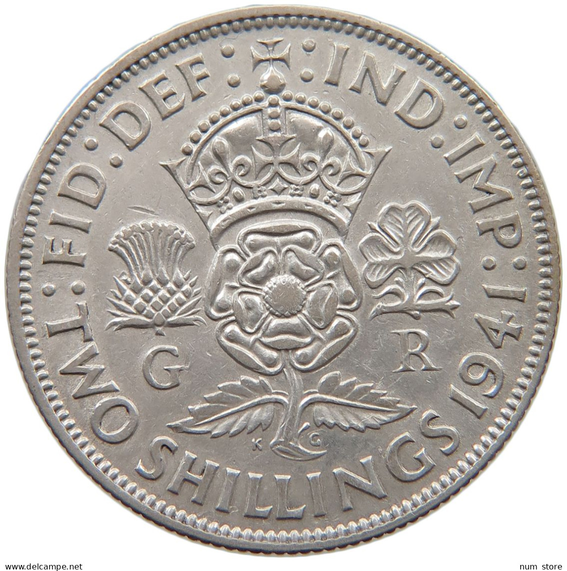 GREAT BRITAIN 2 SHILLINGS 1941 GEORGE VI. (1936-1952) #MA 025922 - E. 2 Pence