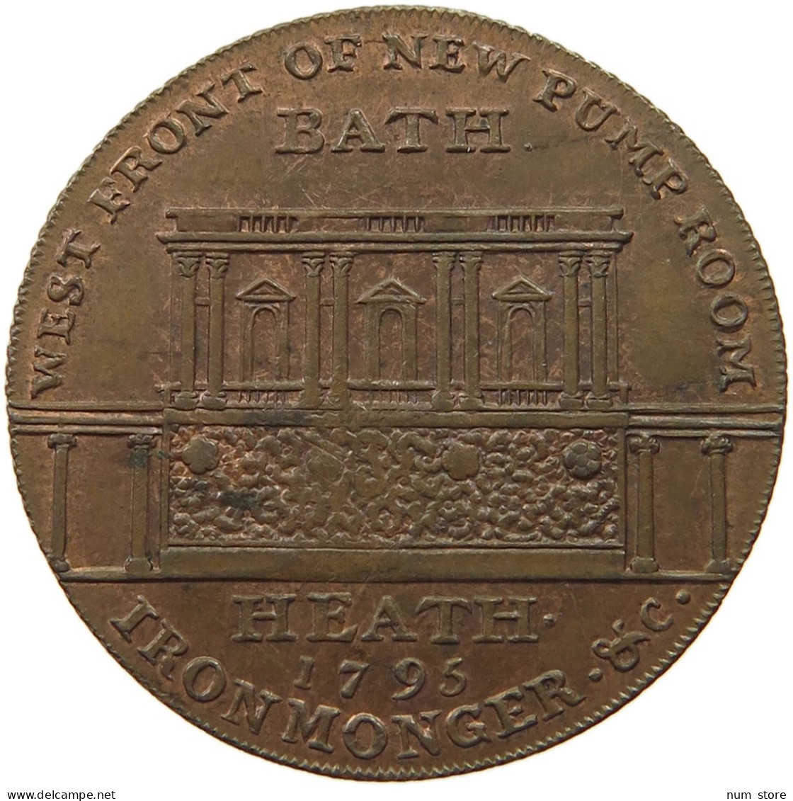 GREAT BRITAIN 1/2 PENNY TOKEN 1795 SOMERSETSHIRE, BATH. 1795. GEORGE III (1760-1820). #MA 012780 - B. 1/2 Penny