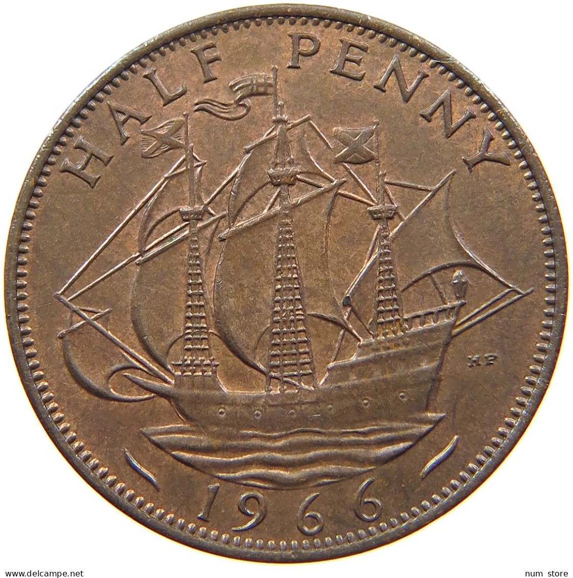 GREAT BRITAIN 1/2 PENNY 1966 ELIZABETH II. (1952-2022) #MA 101865 - C. 1/2 Penny